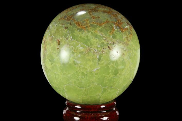 Polished Green Opal Sphere - Madagascar #95881